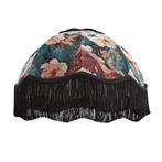 Stoffen lampenkap bloemen dessin met witte binnenkant, Huis en Inrichting, Lampen | Lampenkappen, Rond, Nieuw, Minder dan 25 cm