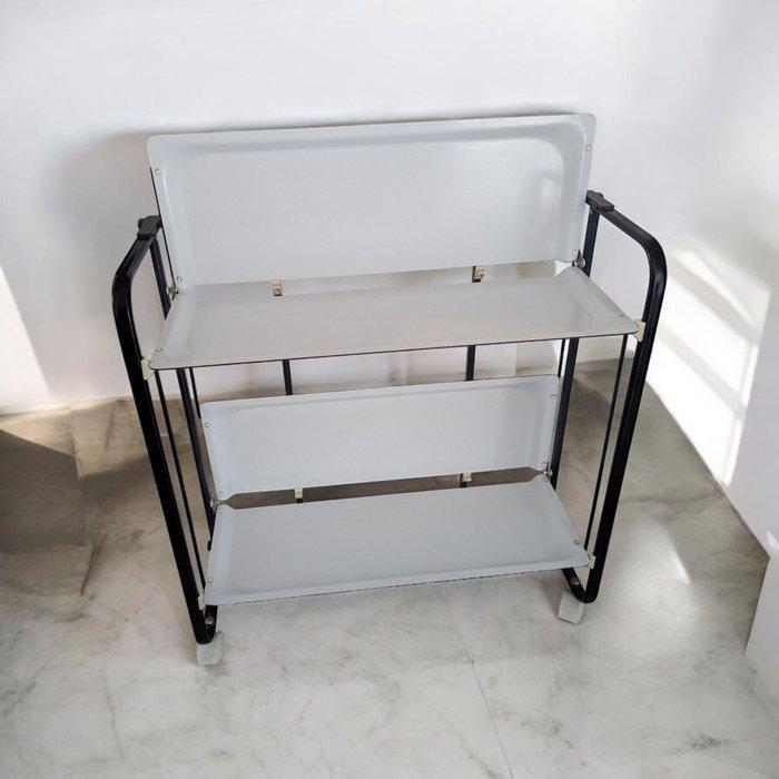 Serveerwagen - vintage - Metaal, Plastic, Roestvrij staal -, Antiek en Kunst, Kunst | Designobjecten