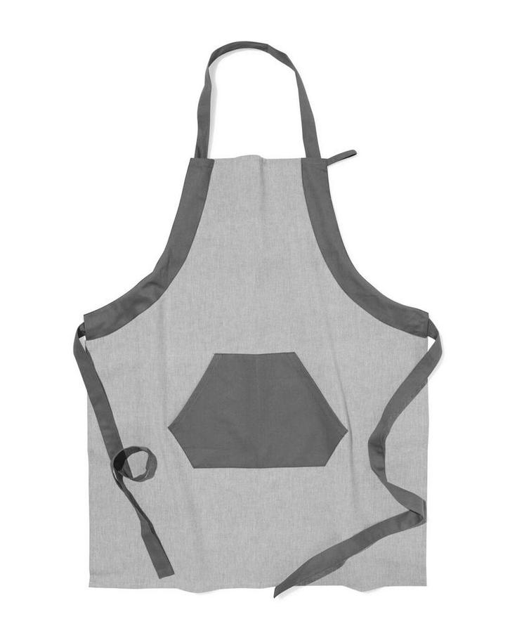 HEMA Schort katoen grijs, Huis en Inrichting, Keuken | Textiel, Nieuw, Verzenden