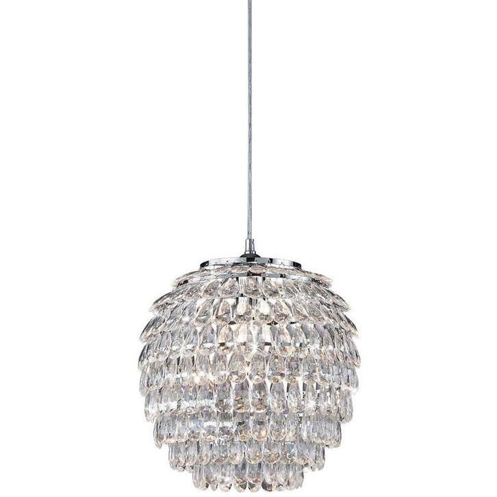 LED Hanglamp - Trion Pety - E27 Fitting - Rond - Mat Chroom, Huis en Inrichting, Lampen | Hanglampen, Nieuw, Metaal, Ophalen of Verzenden