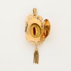 Hanger - 18 karaat Geel goud - 0.97ct. tw. Granaat