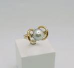 Ring - 19.2 kt. Geel goud Parel - Diamant, Sieraden, Tassen en Uiterlijk, Ringen, Nieuw