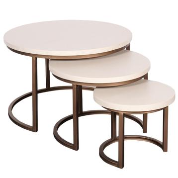 Salontafel set van 3 Madison Sand beschikbaar voor biedingen