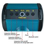 Bluetooth speaker 20W  18V past op Makita Milwaukee De  70DB, Verzenden, Nieuw