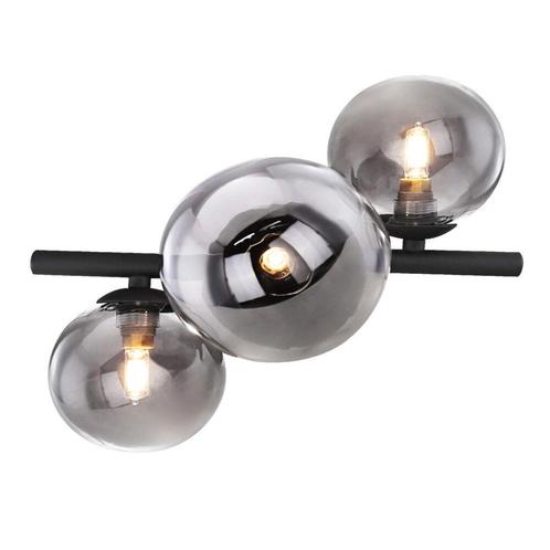 Plafondlamp RIHA | 3 Bollen | G9 fitting | Glas | Smoked, Huis en Inrichting, Lampen | Plafondlampen, Nieuw, Glas, Metaal, Ophalen of Verzenden