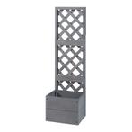 Plantenbak met latwerk Amstelveen HKC 135x40x30 cm grijs [en, Tuin en Terras, Verzenden, Nieuw