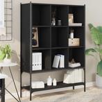 vidaXL Boekenkast 102x30x141,5 cm bewerkt hout zwart, Huis en Inrichting, Kasten | Boekenkasten, Verzenden, Nieuw, Overige houtsoorten