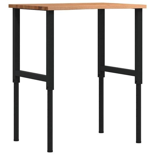 vidaXL Werkbank 80x60x(71,5-98) cm eikenhout lichtbruin, Doe-het-zelf en Verbouw, Werkbanken, Nieuw, Verzenden