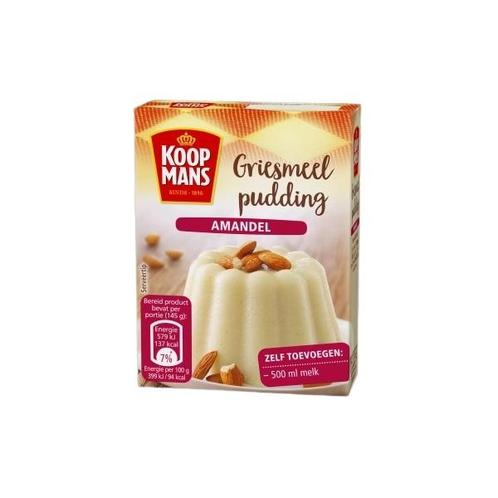 Koopmans Griesmeelpudding Amandel 85g, Hobby en Vrije tijd, Taarten en Cupcakes maken, Nieuw, Verzenden