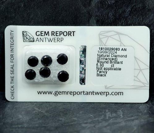 6 pcs Diamant (Kleurbehandeld) - 5.30 ct - Niet vermeld in, Sieraden, Tassen en Uiterlijk, Edelstenen