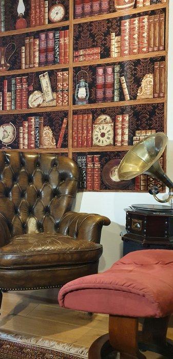 ARAZZO Exclusieve Retro Boekhandel - 190x140cm - Wandtapijt, Antiek en Kunst, Antiek | Kleden en Textiel