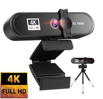 Webcam 4K laptop USB microfoon PC UltraHD autofocus + cover