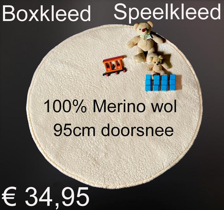 Boxkleed Speelkleed 100% MERINO WOL WOLLEN RONDE 95cm €34,95, Kinderen en Baby's, Boxen, Nieuw, Boxkleed, Ophalen of Verzenden
