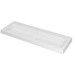 DOCK Wastafel in polystone van kwarts | 120 x 40 x 6, Verzenden, Nieuw, Wastafelkast