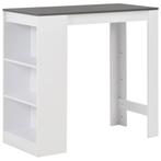 vidaXL Bartafel met schap 110x50x103 cm wit, Verzenden, Nieuw