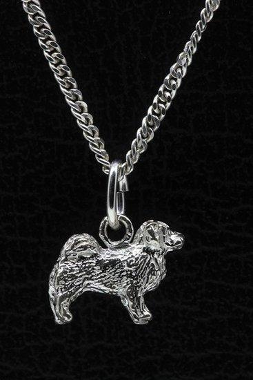 Zilveren Tibetaanse mastiff ketting hanger - klein, Sieraden, Tassen en Uiterlijk, Kettinghangers, Verzenden