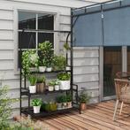 Plantenrek - Urban Living - 3 levels - 6 haken - zwart, Ophalen of Verzenden, Nieuw
