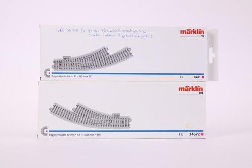 Märklin H0 - 24671/24672 - Modeltreinsporen (2) - Twee, Hobby en Vrije tijd, Modeltreinen | H0