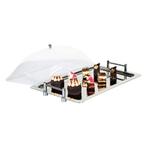 GGM Gastro | GN dienblad 1/1 - RVS - met transparante cloche, Verzenden