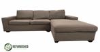 Refurbished 4-zits hoekbank licht bruin | 6 mnd garantie!, Huis en Inrichting, Banken | Bankstellen, Gebruikt, Hoekbank, 300 cm of meer