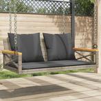 vidaXL Schommelbank met kussens 109x62x40 cm poly rattan, Tuin en Terras, Tuinbanken, Verzenden, Nieuw, Rotan