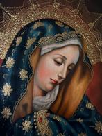 Cuzco School (Mid XX) - Our Painful Virgin - 32 x 42 cm, Antiek en Kunst, Kunst | Niet-Westerse kunst