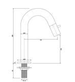 Opbouw Fonteinkraan Brauer Chrome Edition Met Gebogen, Doe-het-zelf en Verbouw, Sanitair, Ophalen of Verzenden, Nieuw