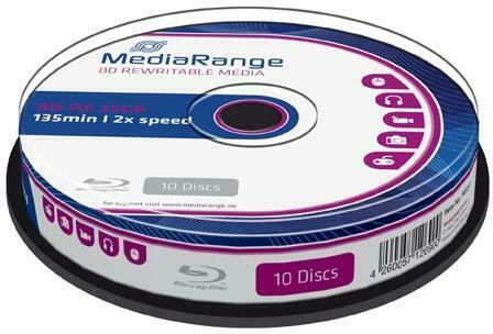 MediaRange | BD-RE | 25 GB | 2x Speed | Cakebox | 10 Stuks, Computers en Software, Beschrijfbare discs, Nieuw, Verzenden
