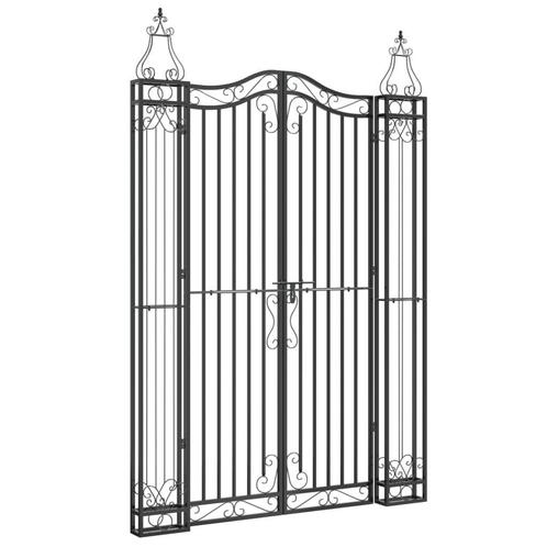 Poort Smeedijzer Zwart 121x180 cm | Retourdeal | 46% Korting, Tuin en Terras, Tuinhekken en Hekwerk, Met poort, Nieuw, IJzer, Tuinhek