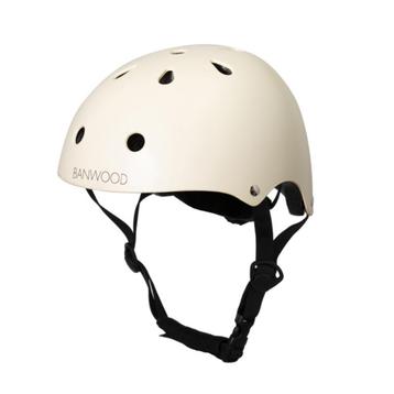 Kinderhelm | Crème (fietshelm, veilige helm, banwood helm) beschikbaar voor biedingen