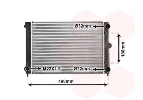 RADIATOR VOOR VW PASSAT B3 1988-1993 353121253AA, Auto-onderdelen, Airco en Verwarming, Nieuw, Ophalen of Verzenden