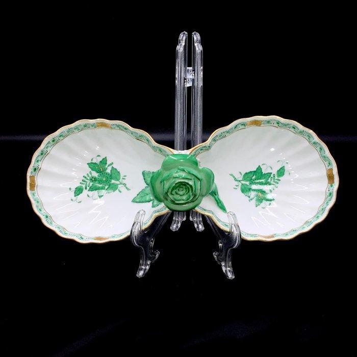 Herend - Exquisite Fancy Dish with Rose Knob (30 cm) -, Antiek en Kunst, Antiek | Meubels | Tafels