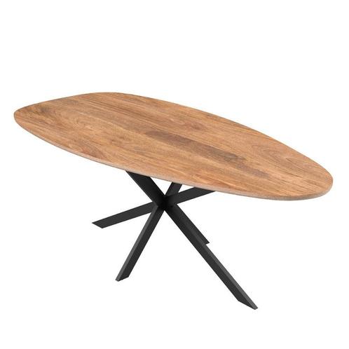 Mangohouten Eettafel Organisch Branwen 260x120 cm, Huis en Inrichting, Tafels | Eettafels, Nieuw, Overige houtsoorten, Overige vormen
