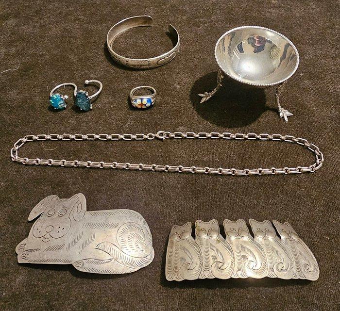 Zilver - Armband - Lot zilveren items, Antiek en Kunst, Antiek | Goud en Zilver
