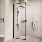 Douchewand Georgia 90 x 200 cm Zwart – Inloopdouche 8 mm, Verzenden, Nieuw, Douche