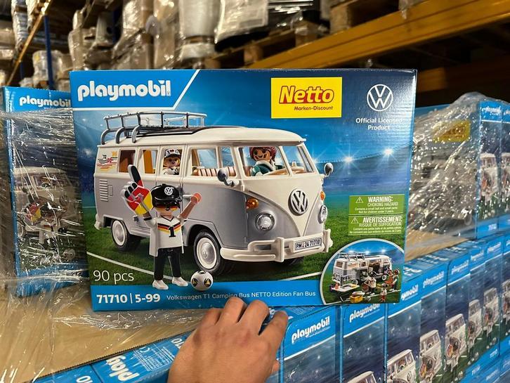 VW T1 Playmobil Camperbus grijs – “Voetbalfeest 2024 + DFB, Kinderen en Baby's, Speelgoed | Playmobil, Nieuw, Verzenden
