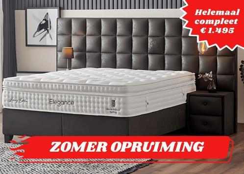Opberg boxspring ELEGANCE XXL 180 x 200 cm, Huis en Inrichting, Slaapkamer | Boxsprings, 180 cm, 200 cm, Zwart, Blauw, Tweepersoons