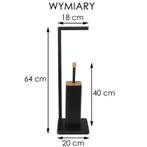 Ruimtebesparende WC Rolhouder | Bamboe Top | Premium | OP=OP, Ophalen of Verzenden, Nieuw, Zwart, Overige typen