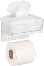 WENKO Toiletrolhouder met planchet Desulo mat wit - WC, Ophalen of Verzenden, Zo goed als nieuw