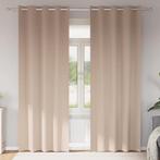 vidaXL Zwart-out Gordijnen met Ringen 2 pcs Taupe 260 x 140, Verzenden, Nieuw