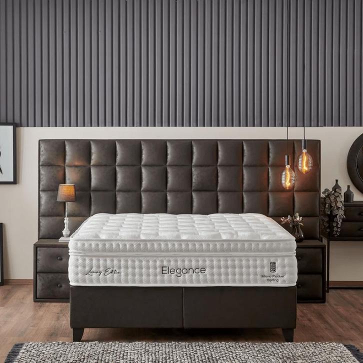 Opbergboxspring ELEGANCE XXL 180 x 200 cm, Huis en Inrichting, Slaapkamer | Boxsprings, 180 cm, 200 cm, Zwart, Blauw, Tweepersoons