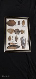 Paleolithisch Vuursteen Collectie Mousterien op een, Antiek en Kunst