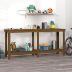 vidaXL Werkbank 180x50x80 cm massief grenenhout honingbruin, Doe-het-zelf en Verbouw, Werkbanken, Verzenden, Nieuw