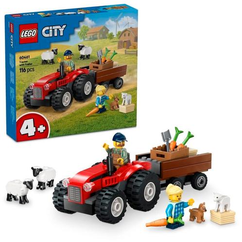 LEGO City 60461 Rode Tractor met Aanhanger en Schapen, Kinderen en Baby's, Speelgoed | Duplo en Lego, Nieuw, Verzenden