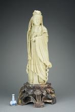 Bodhisattva Guanyin - Speksteen - 51 CM - China - Qing, Antiek en Kunst