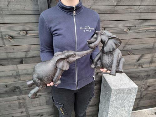 Beeld, Elephant Friends 50cm! - 19 cm - Hars, Antiek en Kunst, Kunst | Designobjecten