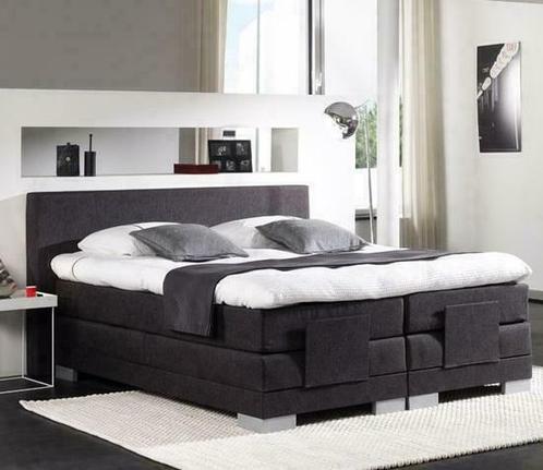 Elektrische Boxspring President 90 x 210 Nevada Dark Grey, Huis en Inrichting, Slaapkamer | Boxsprings, 90 cm, 210 cm, Wit, Crème