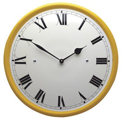 Emaille klok crème met gele rand, Verzamelen, Merken en Reclamevoorwerpen, Verzenden
