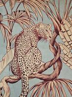 Stof jungle Paradise aquagroen, Giaguaro - 300x280cm -