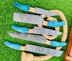 Gold Deer - 5 Piece professional knives set - Hammered Steel